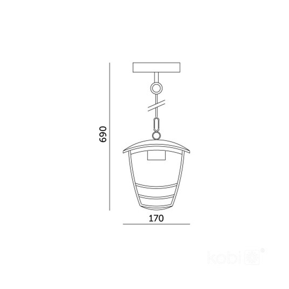 003702-fekete.jpg TEVIO kerti függőlámpa alumínium és akrilüveg teraszra