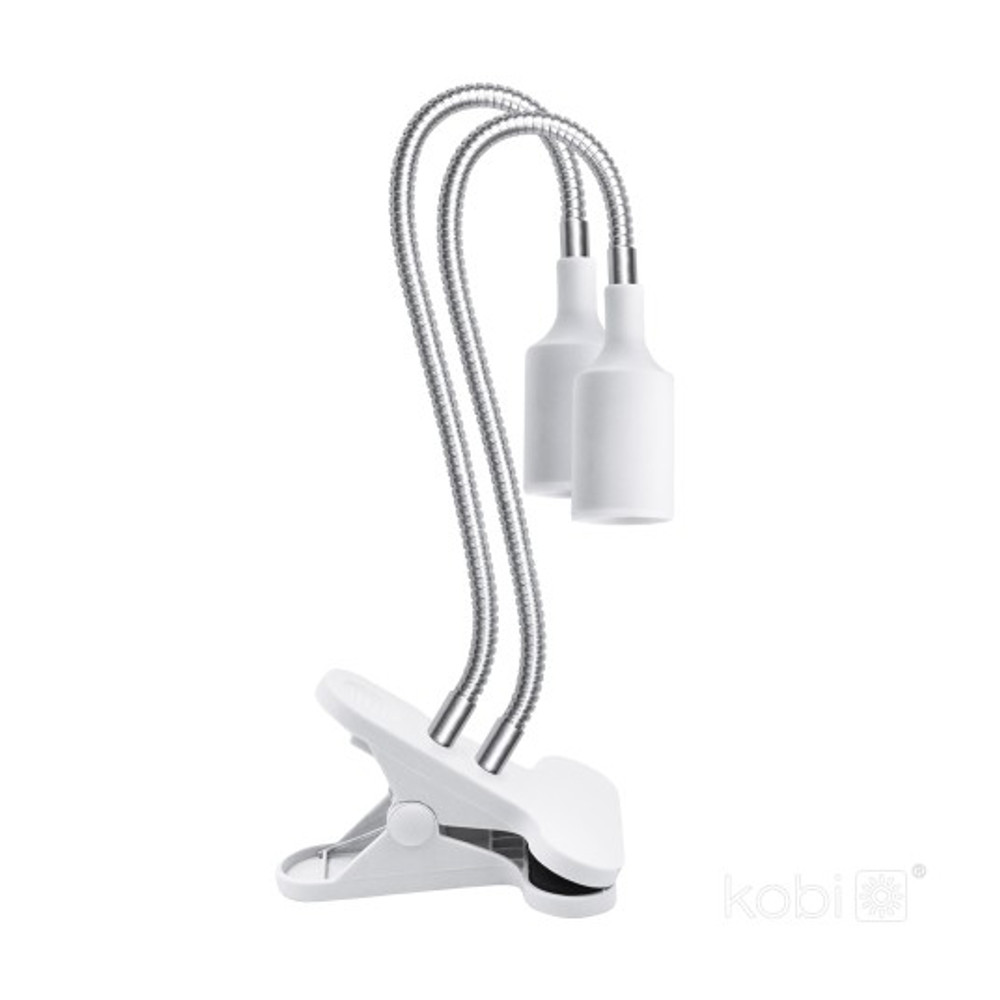 004017-2-E27-feher.jpg PLANTY CLIP W DUO csíptethető növénylámpa két foglalattal