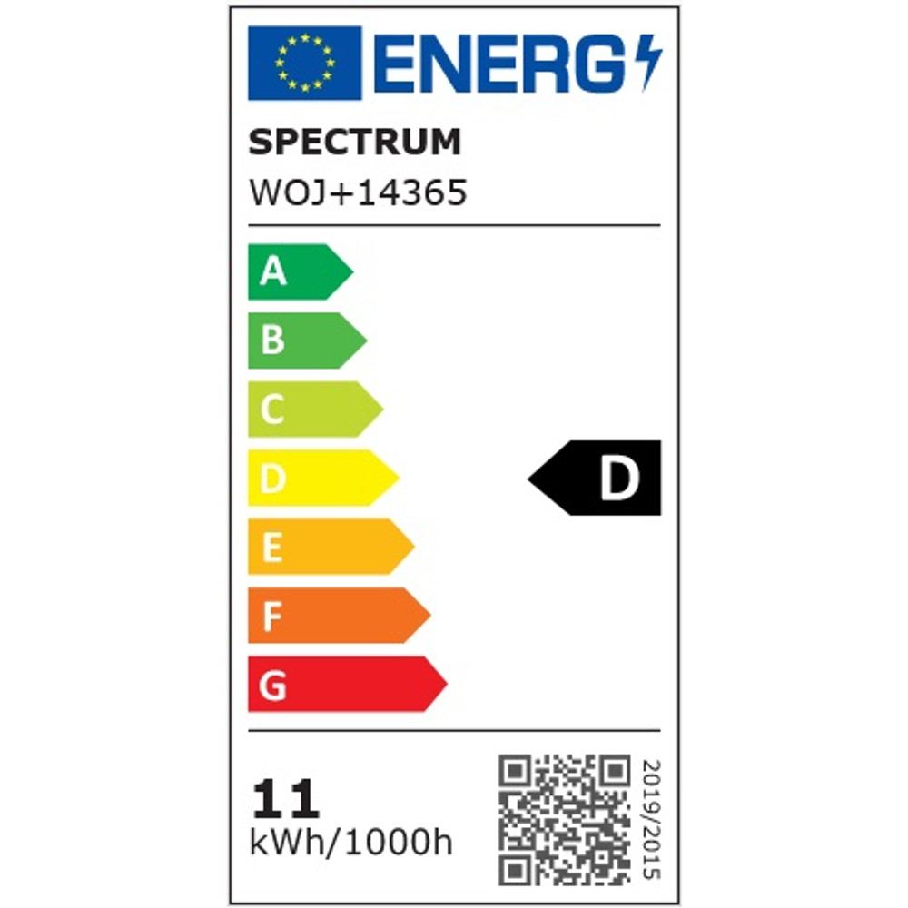 14365-cimke.jpg SpectrumLED E27 LED körte izzó energiacímke WOJ14365
