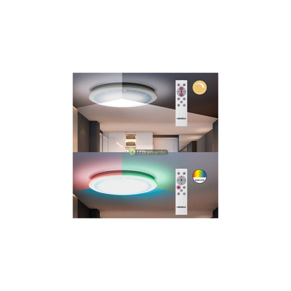 1510-Leonie-RGB-CCT-taviranyitos-32W-led-mennyezeti-lampa-6.jpg Rábalux LEONIE 32W RGB+CCT távirányítós, dimmelhető okos mennyezeti lámpa