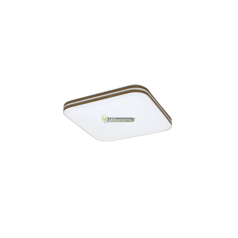 Rábalux OSCAR 71178 négyzet LED mennyezeti lámpa, 18W, fehér/dió, csillagos effekt, melegfehér