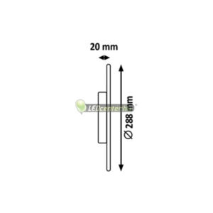 2337-2340-Rabalux-24W-LED-modul-beC3A9pC3ADthetC591-2400-lumen-meret.jpg Mágneses LED modul 24W melegfehér méretrajz 288 mm átmérő