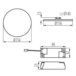 29588-1.jpg AREL 14W beépíthető LED mélysugárzó panel IP44 mennyezeti lámpa