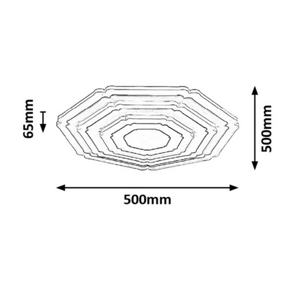 Rábalux TANELI mennyezeti lámpa 41W méretek 500 mm