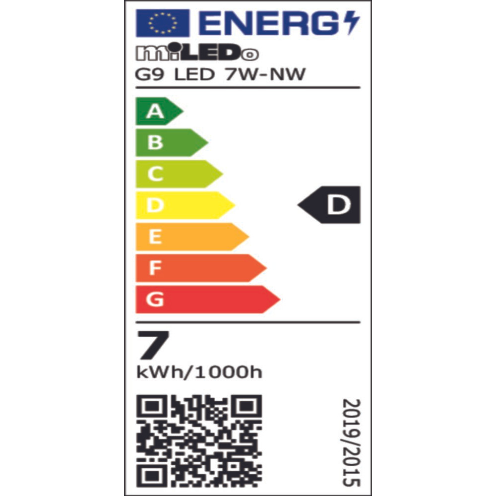 G9 LED fényforrás 7W Miledo G9 foglalat közelről
