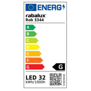 3344-energiacimke.jpg Rábalux ROB mennyezeti lámpa 32W energiacímke