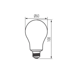33516-2.jpg XLED A60 1800K extra meleg borostyánszínű dekor LED izzó spirál filament