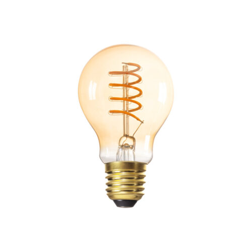 XLED A60 filament izzó 1800K körkörös LED, borostyán üvegbúra