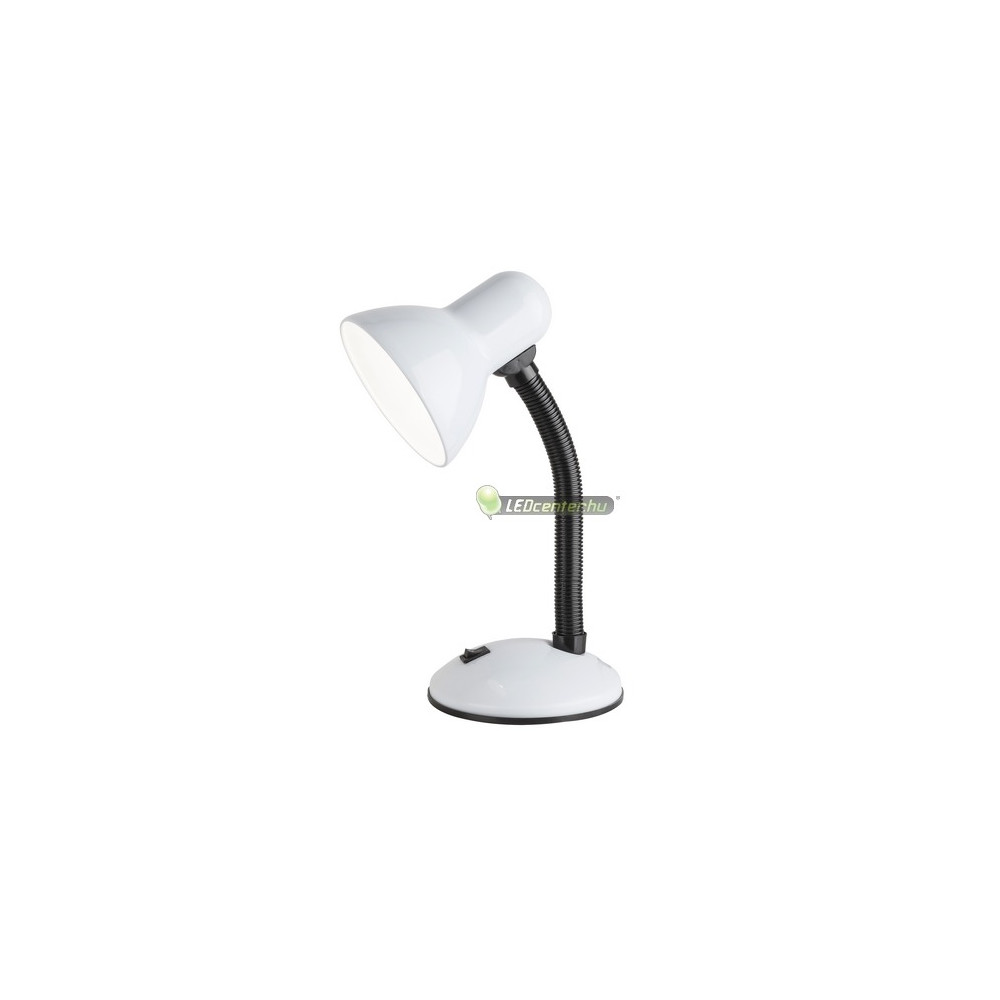 4168-Dylan-feher-asztali-iroasztali-lampa-E27-1.jpg E27 asztali olvasólámpa fehér, Rábalux DYLAN 4168 fém ház, pozicionálható búra