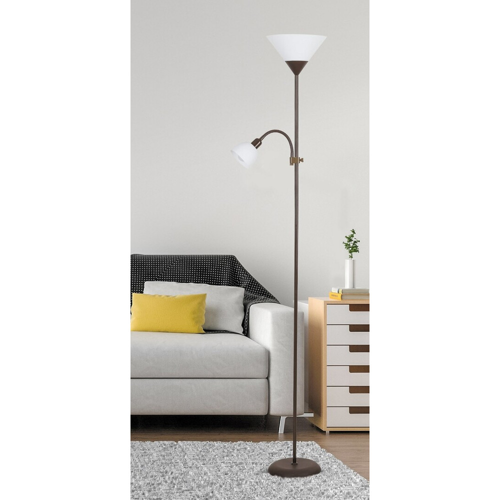 4188allolampa2.jpg Rábalux Action állólámpa barna E27 és E14 foglalattal, kapcsolóval