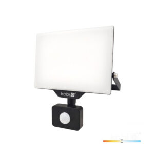 Mozgásérzékelős LED reflektor 30W, fekete DELYO MHNC 4000K