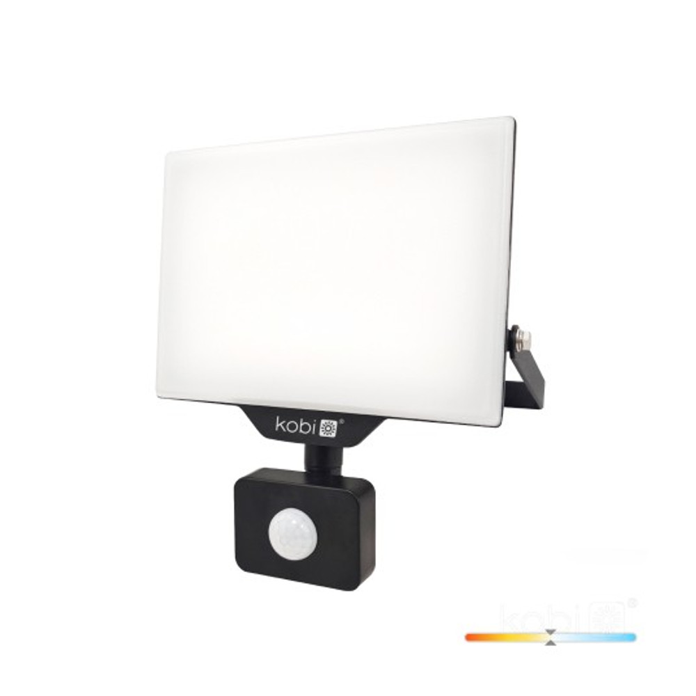 Mozgásérzékelős LED reflektor 30W, fekete DELYO MHNC 4000K