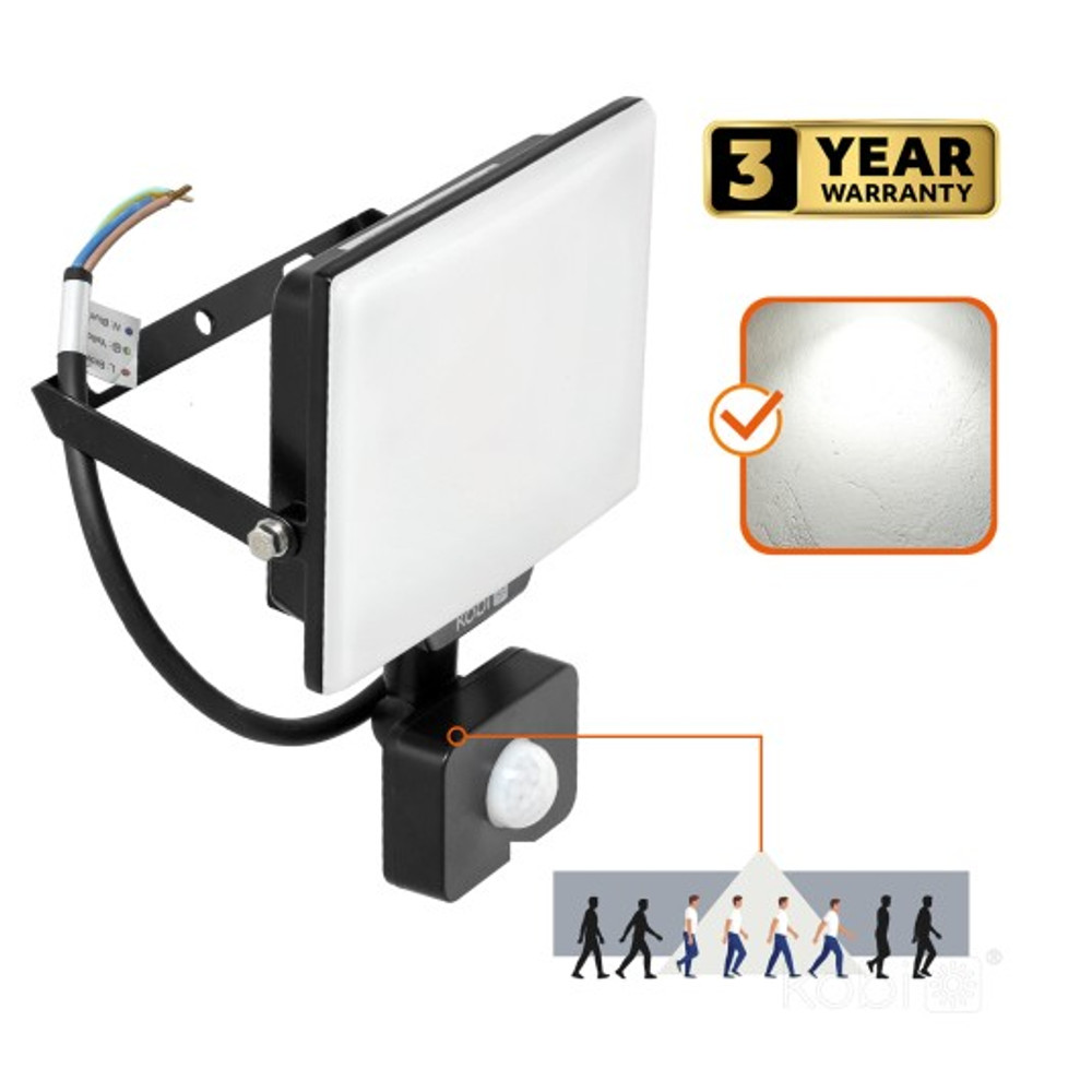 4238_1.jpg Mozgásérzékelős LED reflektor 30W IP54 kültéri fényvető