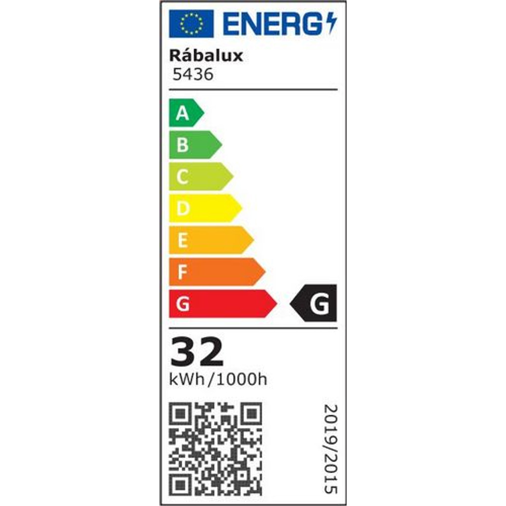 Rábalux ROB 32W csillogó LED mennyezeti lámpa energiacímke 2600 lumen