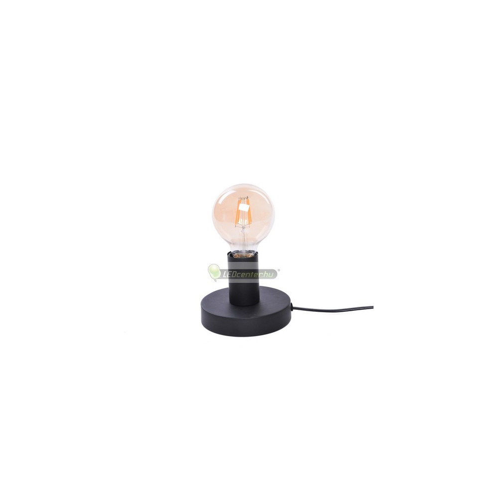 6569-BOWIE-fem-asztali-lampa-fekete-1.jpg Rábalux BOWIE asztali lámpa fekete 6569 fém E27 foglalattal