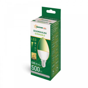 6W-dimmerelhetC591-E14-LED-gyertyaC3A9gC591-doboz.jpg E14 LED gyertya izzó 6W SpectrumLED dobozos kiszerelés