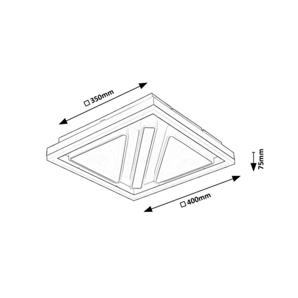 GREMIN távirányítós mennyezeti lámpa nappaliban, design fém LED