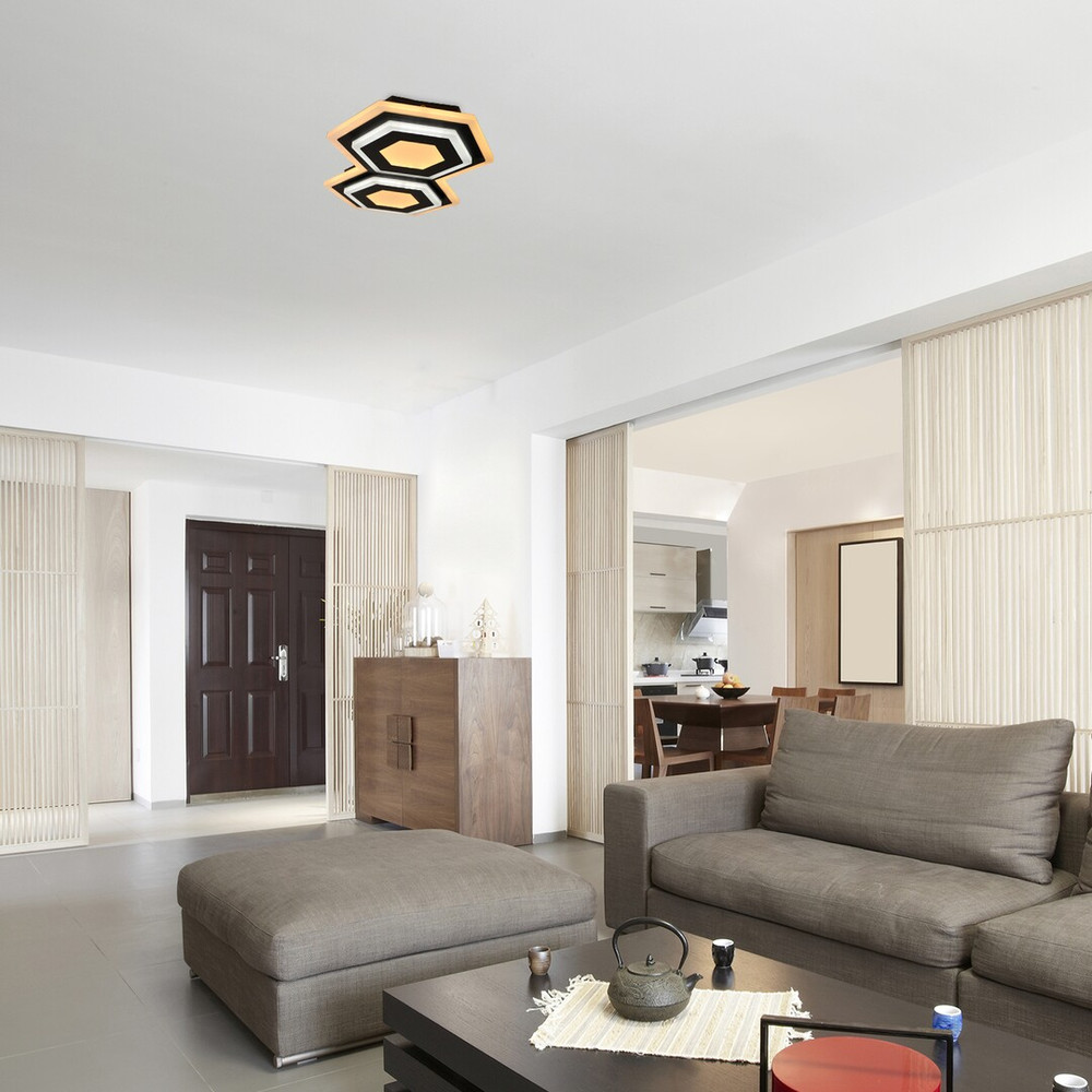 71114-BITSI-led-mennyezeti-lampa-11.jpg BITSI mennyezeti lámpa 44W két összekapcsolódó hatszög forma