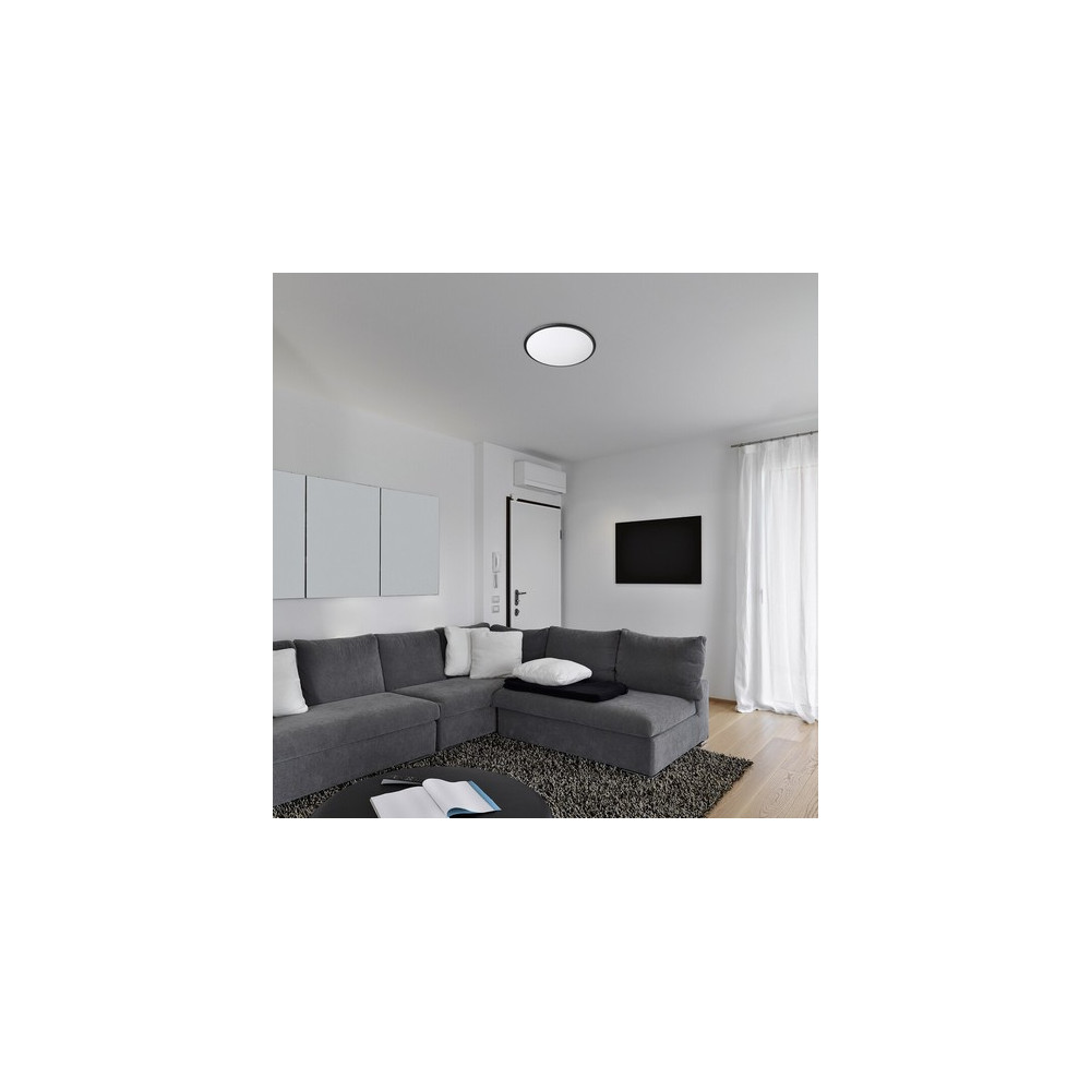71126-ENGON-fekete-led-mennyezeti-lampa-3.jpg Rábalux ENGON mennyezeti lámpa 24W fekete melegfehér fénnyel mennyezeten felszerelve