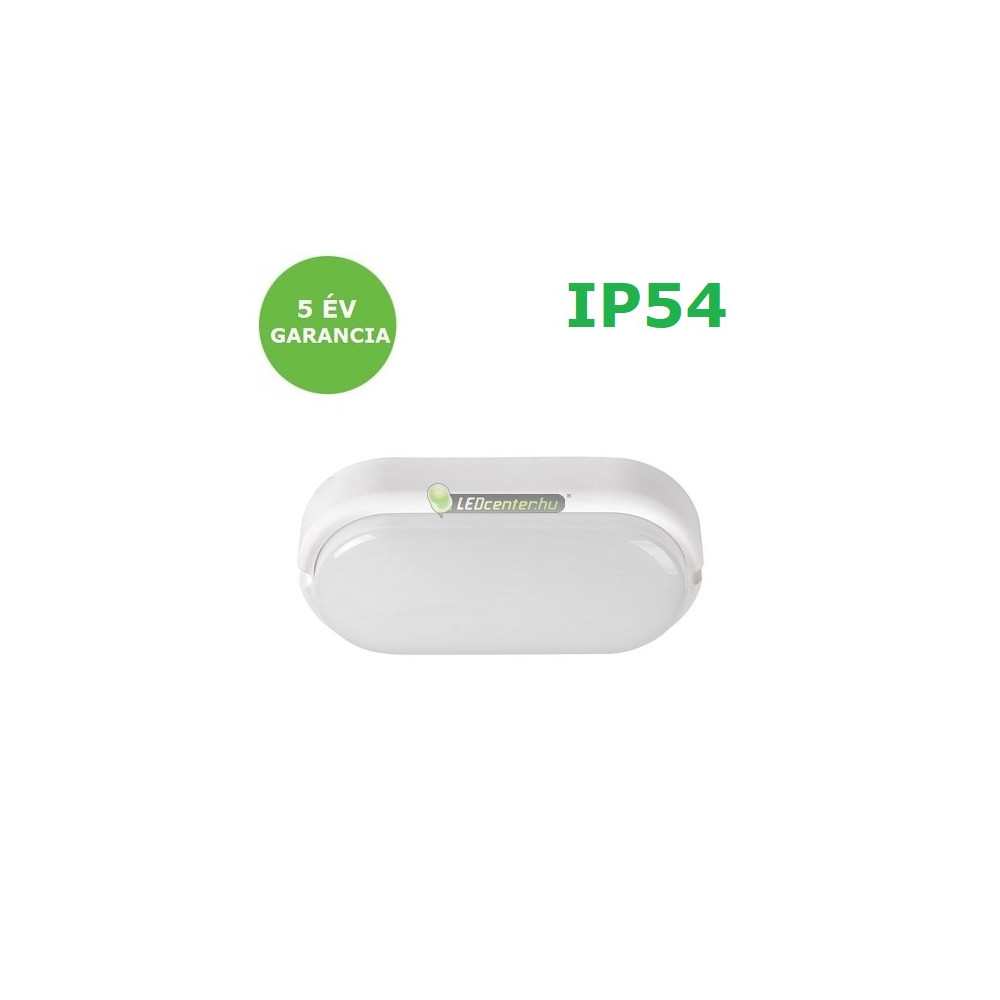HORT kültéri mennyezeti lámpa ovális fehér 15W IP54 LED természetes fehér