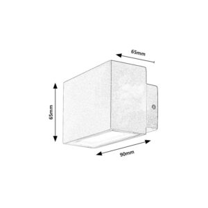 77074-MATARO-aluminium-kulteri-led-lampa-ip54-feher-6.jpg MATARO kültéri fali lámpa fehér 7W üvegbúra, IP54 védett