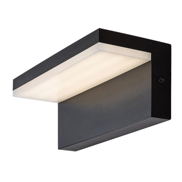 ZARAGOZA kültéri fali lámpa fekete, Rábalux 10W beépített LED, IP54