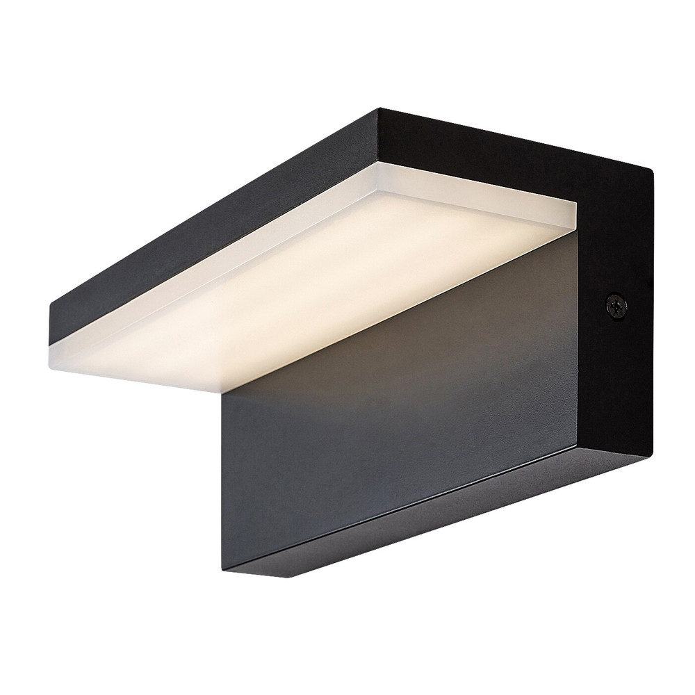 77092-ZARAGOZA-kulteri-led-lampa-ip54-fekete-1.jpg ZARAGOZA kültéri fali lámpa fekete, Rábalux 10W beépített LED, IP54