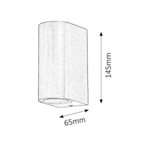 8034-CHILE-szalcsiszolt-aluminium-kulteri-ip44-2-gu10-led-lampatest-2.jpg CHILE kültéri fali lámpa 2xGU10 fel-le világító Rábalux lámpatest