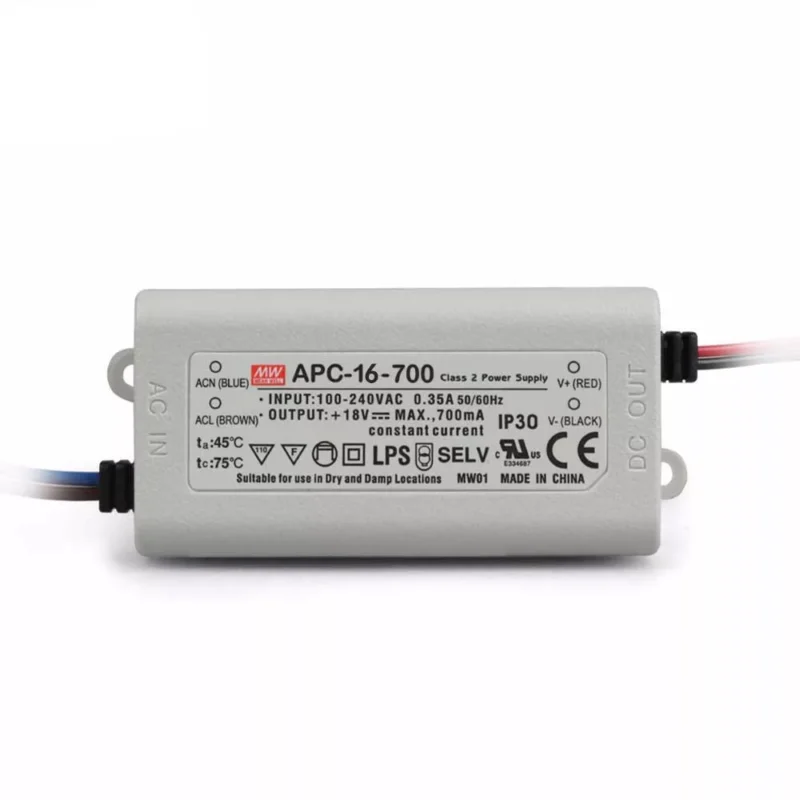 APC-16-700 Mean Well APC-16-700 áramgenerátoros LED-tápegység 700 mA power LED-hez