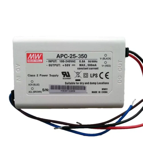 Mean Well APC-25-350 áramgenerátoros LED-tápegység 350 mA soros power LED-ekhez