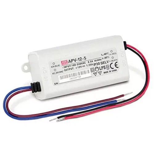 Mean Well APV-12-5 LED-tápegység 5V 10W IP42 műanyagházas táp