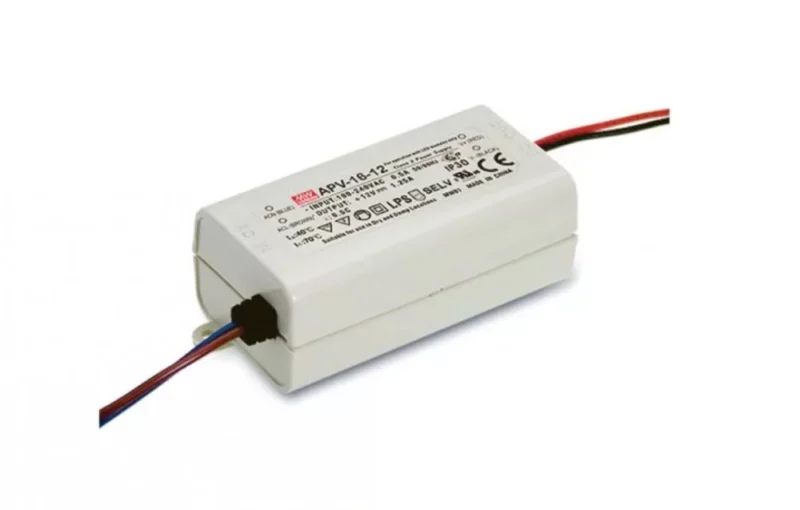 APV-16-12 Mean Well APV-16-12 LED-tápegység 12V 16W IP42 műanyagházas táp