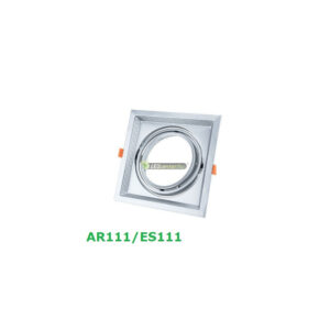 AR111-ES111-LED-szpot-lC3A1mpatest-ezC3BCst-szimpla.jpg AR111 billenthető lámpatest szimpla matt ezüst, 180x180 mm álmennyezeti keret