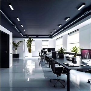 ALLDAY fénycső lámpatest 60 cm fekete mennyezeten modern térben