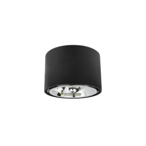 CHLOE-AR111-ES-111-kerek-fekete-aluminium-lampatest.jpg CHLOE AR111 GU10 lámpatest fekete alumínium SpectrumLED mennyezeti keret
