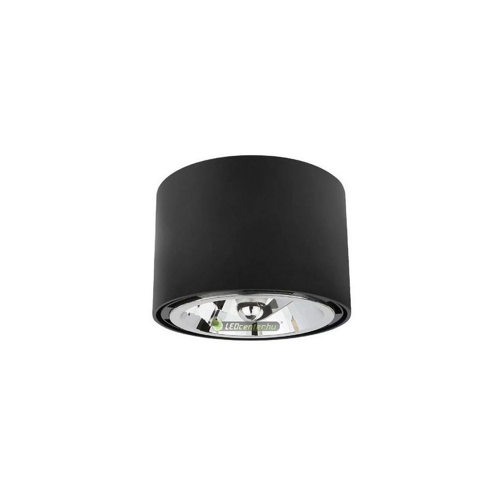 CHLOE-AR111-ES-111-kerek-fekete-aluminium-lampatest.jpg CHLOE AR111 GU10 lámpatest fekete alumínium SpectrumLED mennyezeti keret