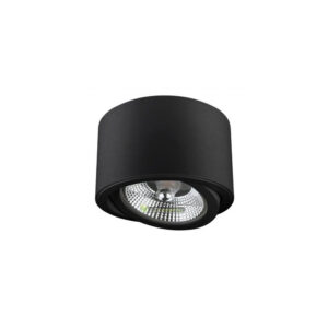CHLOE-AR111-ES-111-kerek-fekete-billentheto-aluminium-lampatest.jpg CHLOE AR111 billenthető lámpatest fekete alumínium GU10 álmennyezeti keret