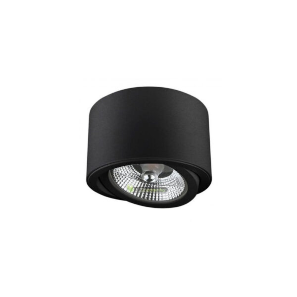 CHLOE-AR111-ES-111-kerek-fekete-billentheto-aluminium-lampatest.jpg CHLOE AR111 billenthető lámpatest fekete alumínium GU10 álmennyezeti keret