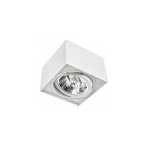 CHLOE-AR111-ES-111-negyzet-feher-billentheto-aluminium-lampatest.jpg CHLOE AR111 billenthető lámpatest fehér, SpectrumLED négyzet alumínium GU10