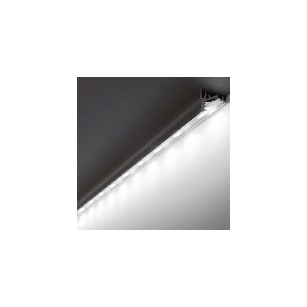 CORNER1.jpg CORNER sarok LED aluprofil 2000 mm opál fedővel beltéri LED szalaghoz