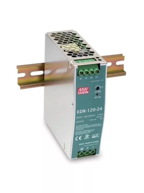 Mean Well EDR-120-24 LED-tápegység 24 V 120 W vékony DIN-sínre szerelhető IP20