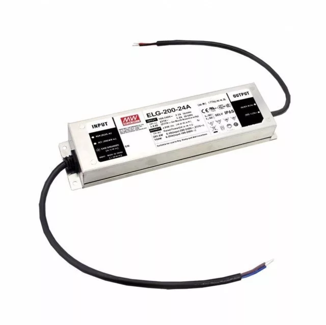 ELG-200-24A Mean Well ELG-200-24A LED-tápegység 200 W IP65 vízálló 24 V CV+CC potméterrel