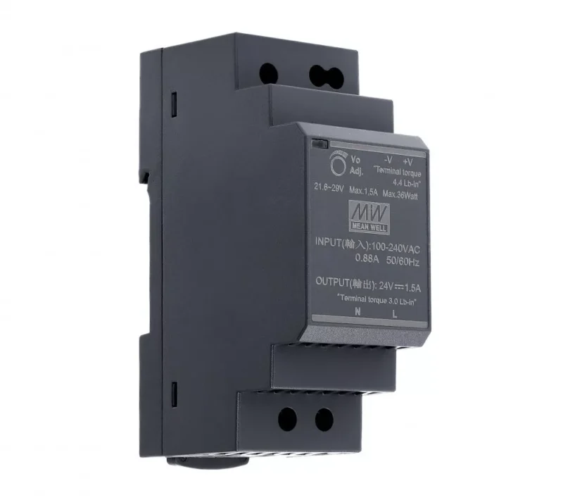 HDR-30-24 Mean Well HDR-30-24 LED-tápegység 24V 36W DIN-sínre szerelhető