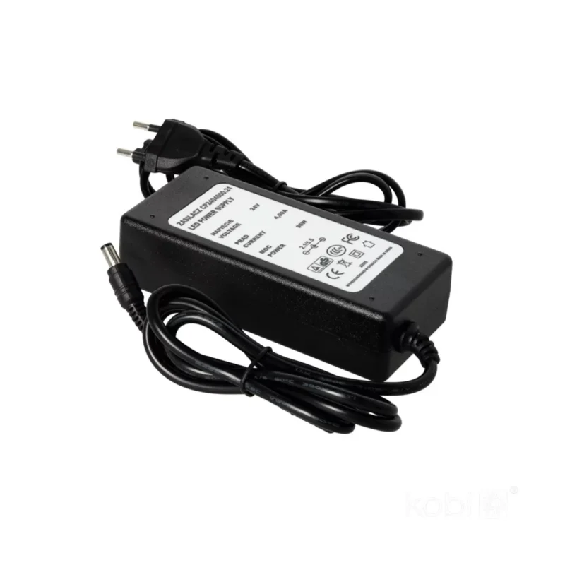 KOBI-002408 LED tápegység 24V 96W KOBI asztali tápegység 2,1x5,5 mm DC dugóval