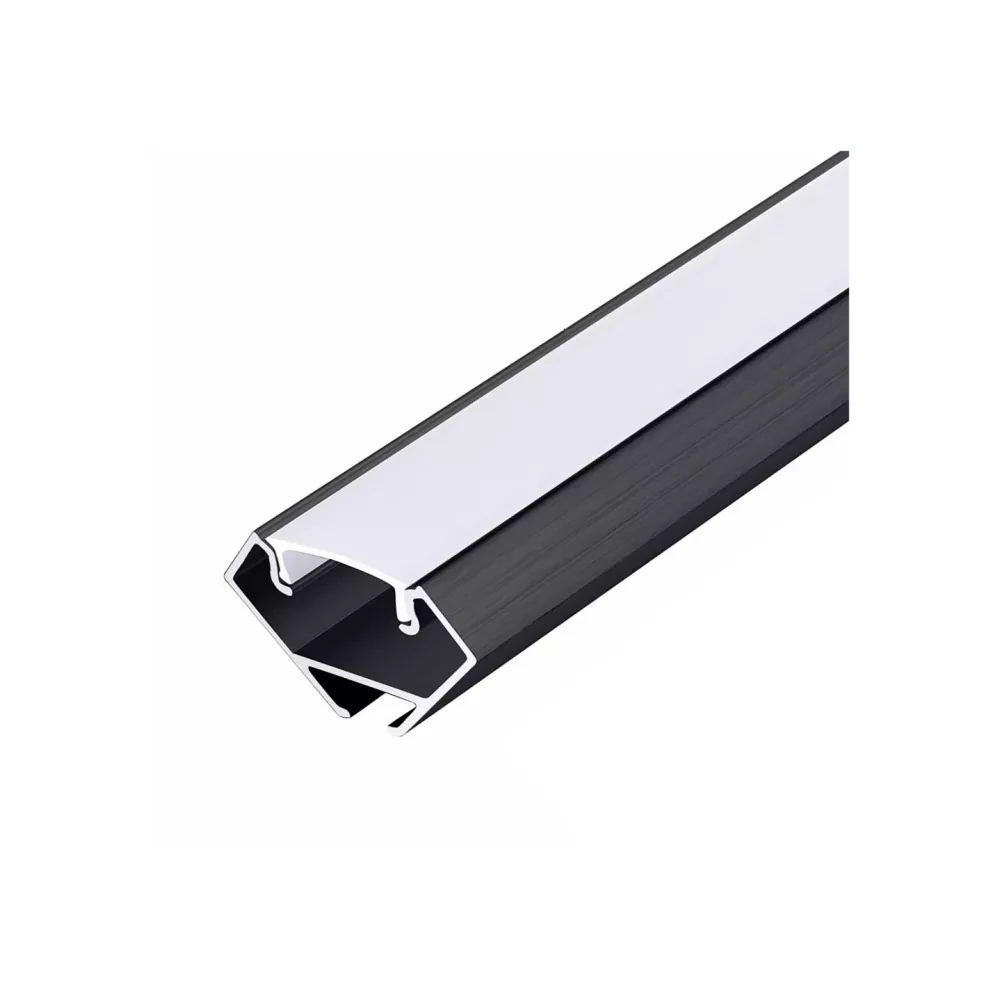 Corner2 sarok profil fekete 45 fokos LED alumprofil 2000 mm