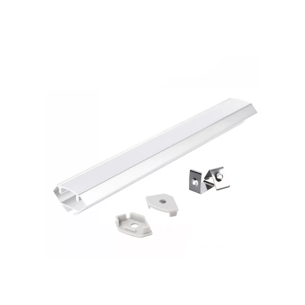 Corner2 sarok LED profil szett opál fedlappal, fehér