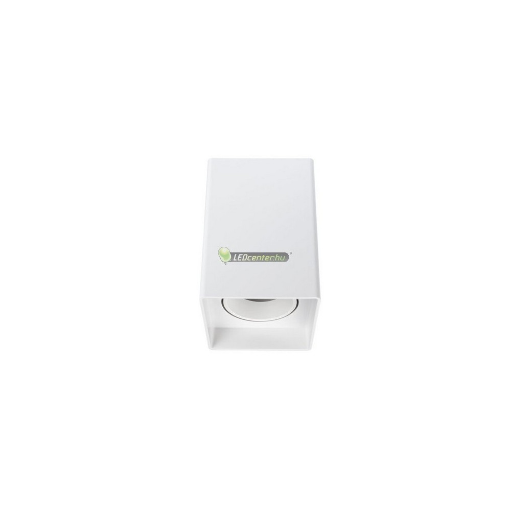 LC-8-billentheto-hasab-LED-lampatest-feher.jpg LC-8 falon kívüli lámpatest hasáb fehér, billenthető GU10 szpot lámpatest porcelán foglalattal