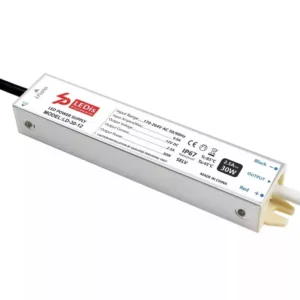 LEDis LD-30-24 LED-tápegység 24 V DC 30 W IP67 vízálló elölnézetből