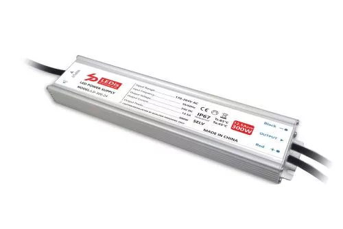 LEDis LD-300-24 LED-tápegység 24 V DC 300 W IP67 vízálló elölnézetből
