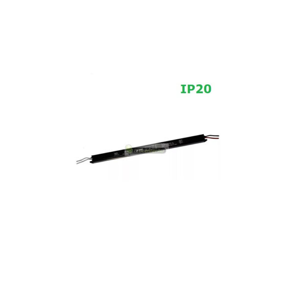 LEDIS slim LED tápegység 60W DC 12V stabilizált, 316x18x18 mm vékony ház